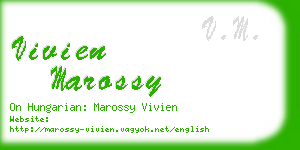 vivien marossy business card